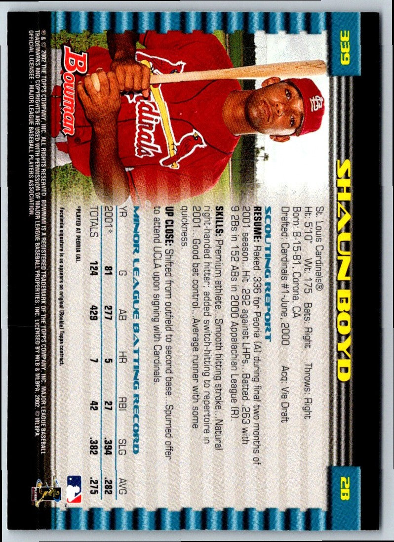 2002 Bowman Shaun Boyd