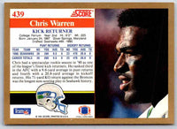 1991 Score Chris Warren #439