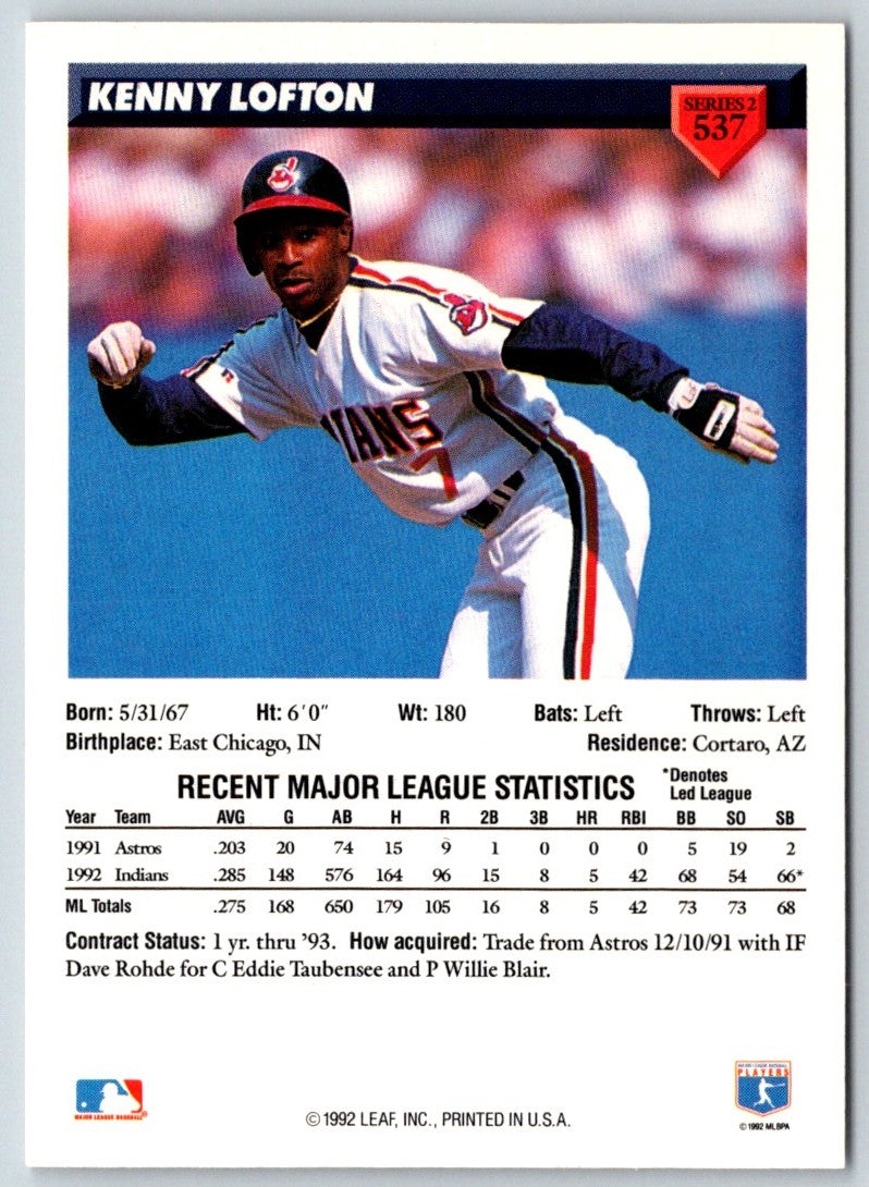 1993 Donruss Kenny Lofton