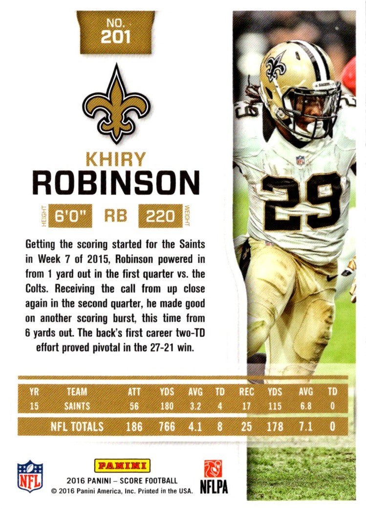 2016 Score Khiry Robinson