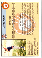 1992 Front Row Draft Picks Carey Paige #20