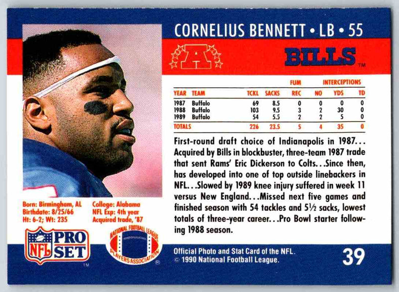 1990 Pro Set Cornelius Bennett
