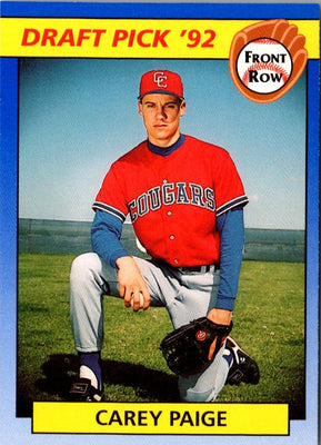 1992 Front Row Draft Picks Carey Paige #20