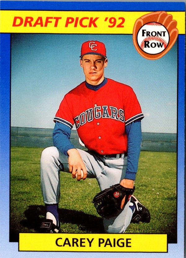1992 Front Row Draft Picks Carey Paige #20