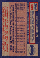 1984 Topps Renie Martin #603