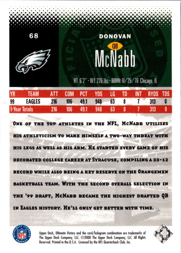 1999 Donruss Preferred QBC Donovan McNabb