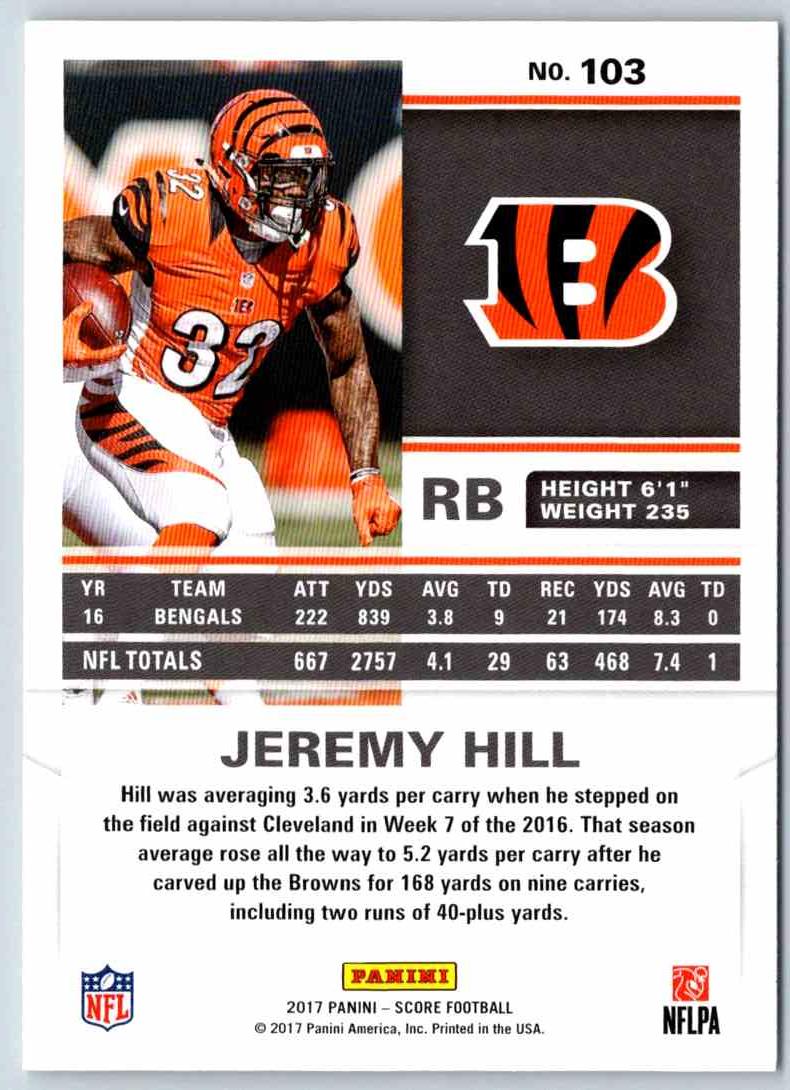 2017 Score Jeremy Hill