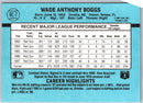 1988 Donruss Bonus MVP's Wade Boggs