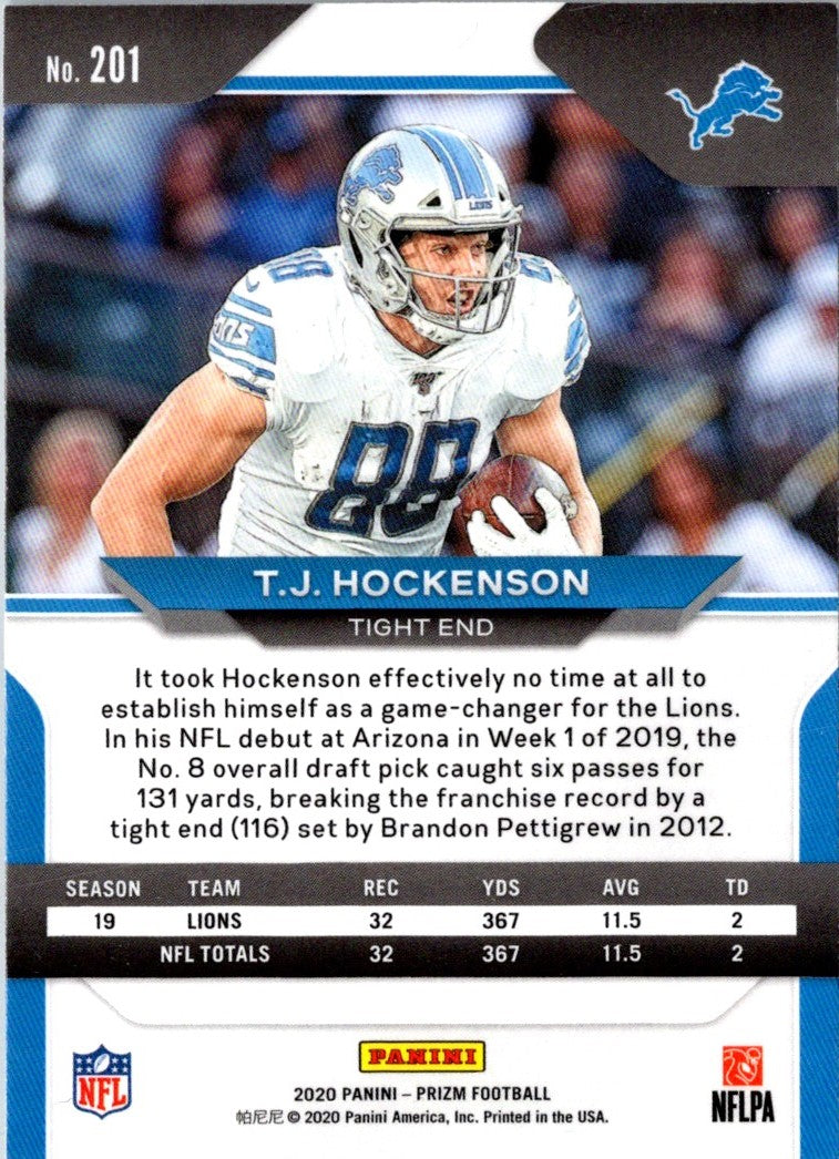 2020 Panini Prizm T.J. Hockenson