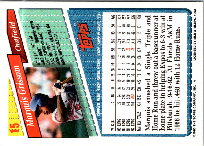 1993 Topps Gold Marquis Grissom