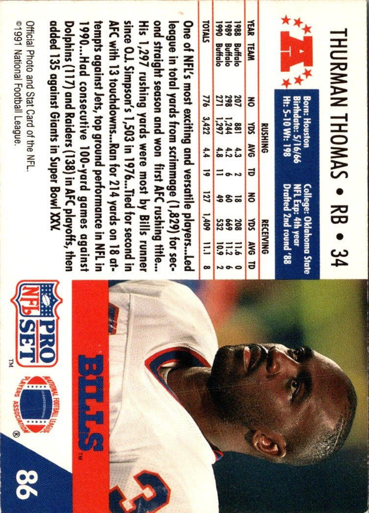 1991 Pro Set Spanish Thurman Thomas