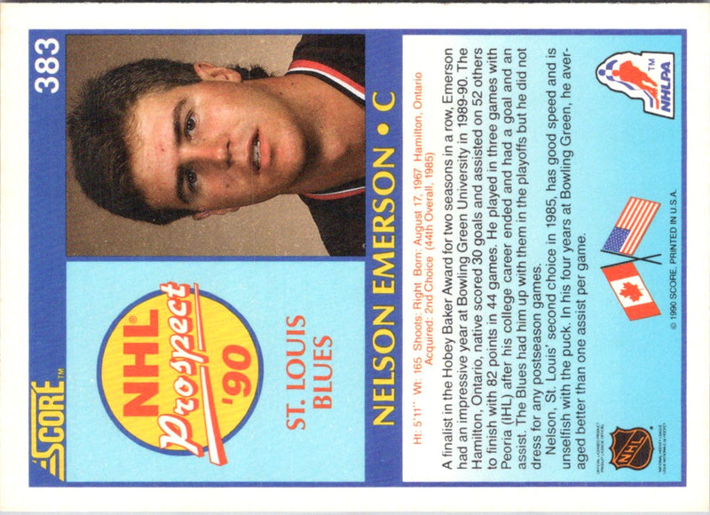 1990 Score Nelson Emerson