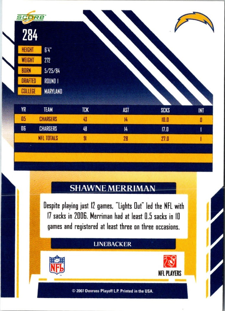 2007 Score Shawne Merriman
