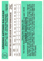 1984 Donruss Angel Salazar #33 Rookie