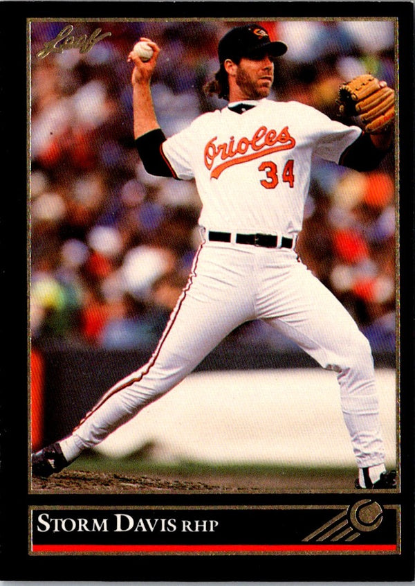 1992 Leaf Black Gold Storm Davis #465