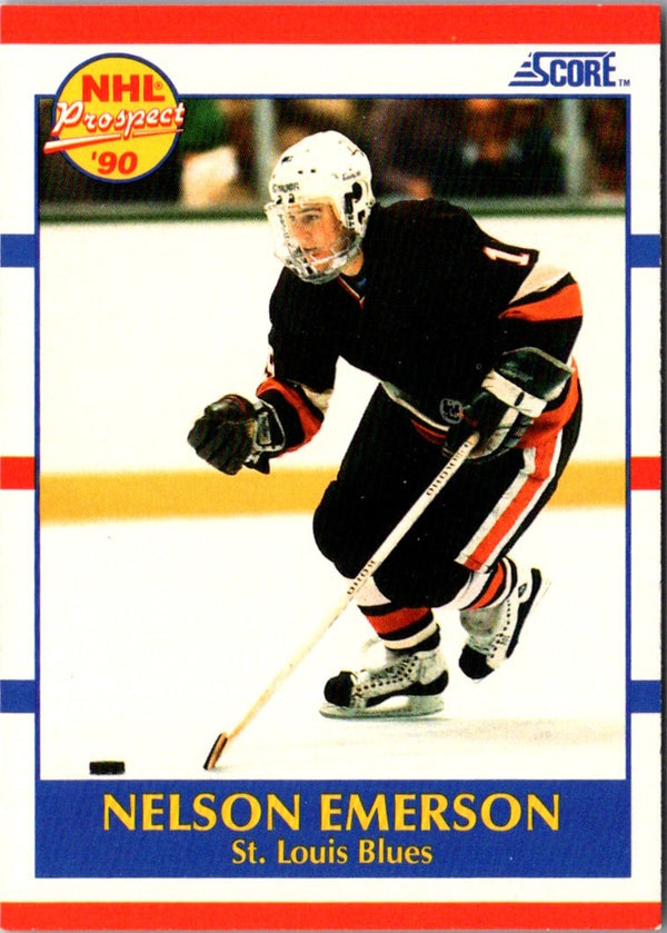 1990 Score Nelson Emerson #383 Rookie