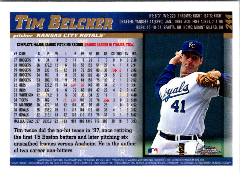 1998 Topps Tim Belcher