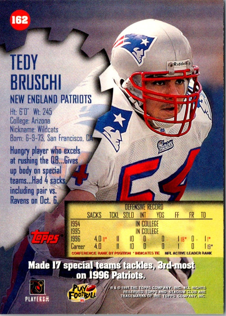 1997 Stadium Club Tedy Bruschi