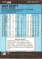 1986 Fleer Star Stickers Mike Scott #108
