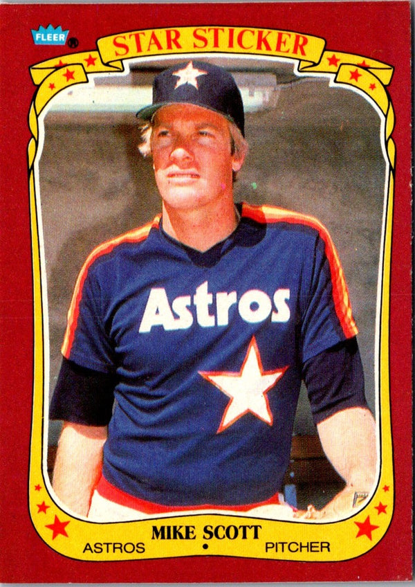 1986 Fleer Star Stickers Mike Scott #108