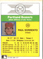 1990 CMC Portland Beavers Paul Sorrento #25