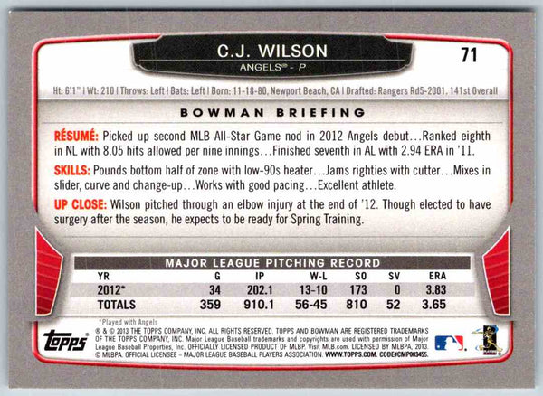 2014 Bowman C.J. Wilson #71