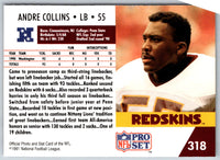 1991 Pro Set Super Bowl XXVI Binder Andre Collins #318