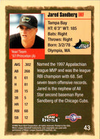 1998 Team Best Jared Sandberg #43