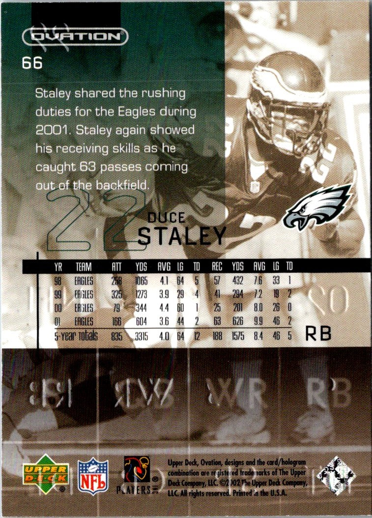 2002 Upper Deck Ovation Duce Staley