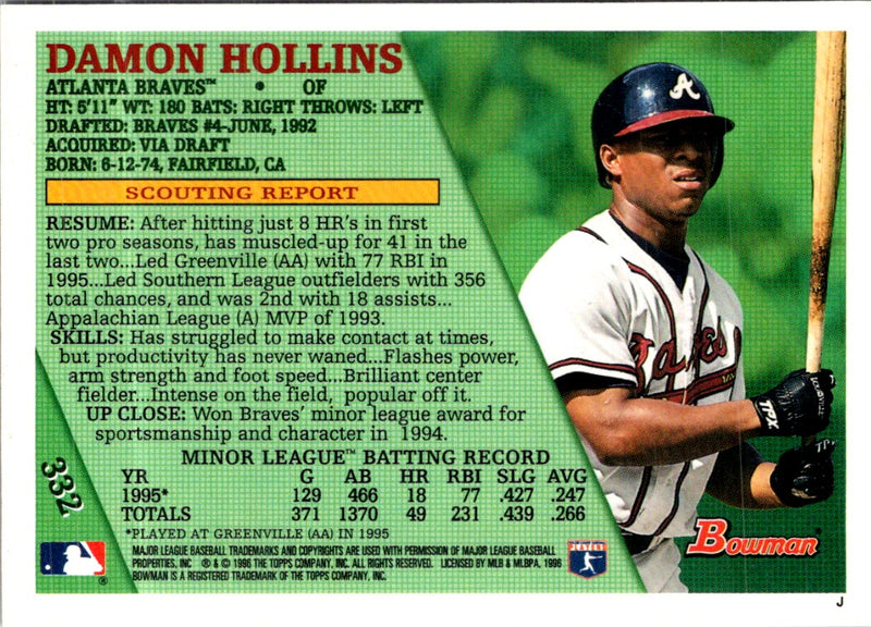 1996 Bowman Damon Hollins