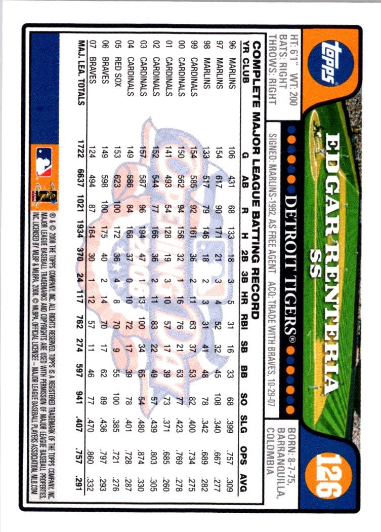 2008 Topps Opening Day Edgar Renteria