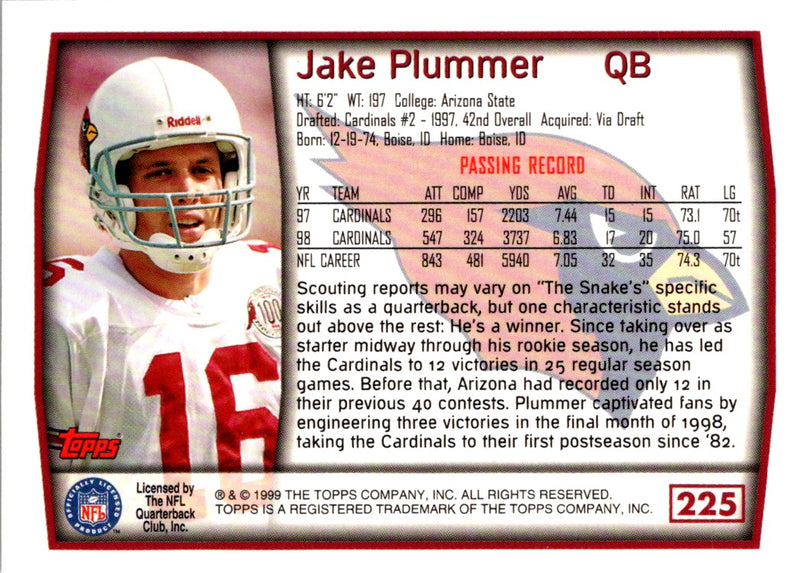 1999 Topps Jake Plummer