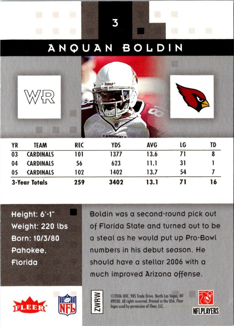 2006 Upper Deck Anquan Boldin