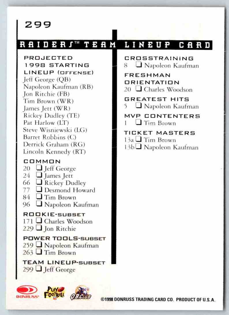 1998 Leaf Rookies And Stars Jeff George