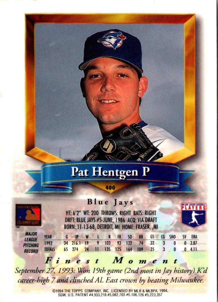 1994 Finest Pat Hentgen
