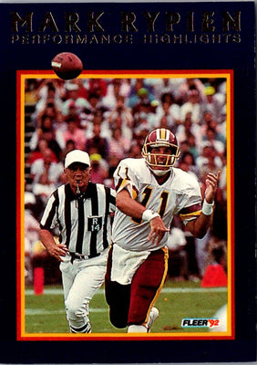 1992 Fleer Mark Rypien Performance Highlights Mark Rypien #6