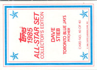1985 Topps Glossy Send-Ins Dave Stieb #40