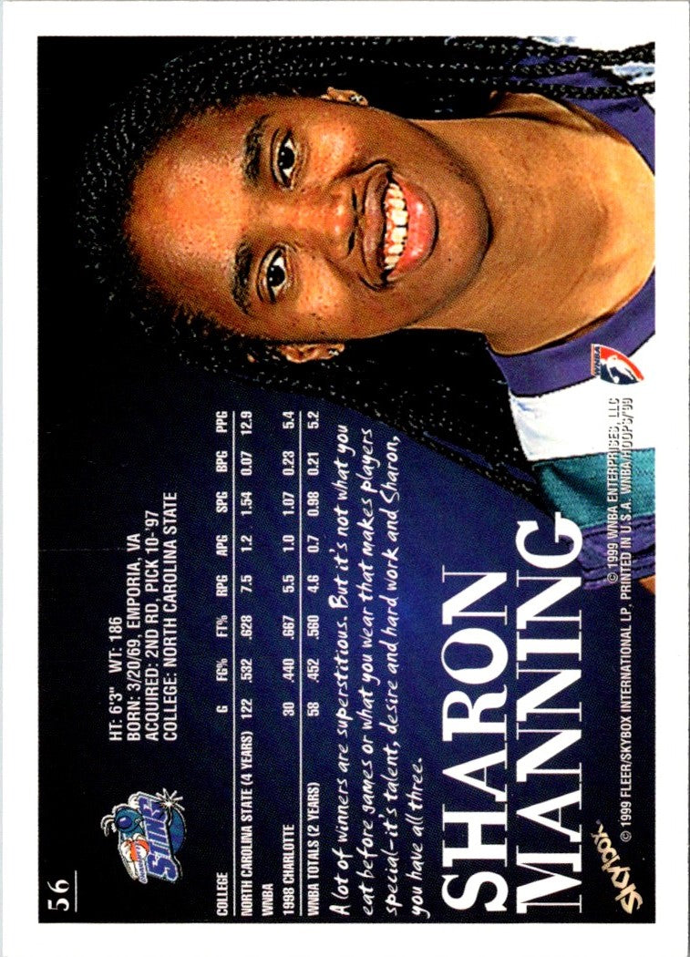 1999 Hoops WNBA Sharon Manning