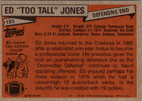 1981 Topps Ed Too Tall Jones #185