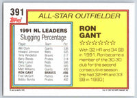 1992 Topps Ron Gant #391