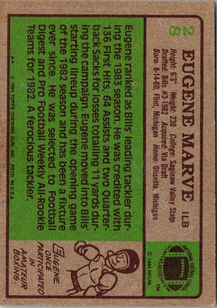 1984 Topps Eugene Marve