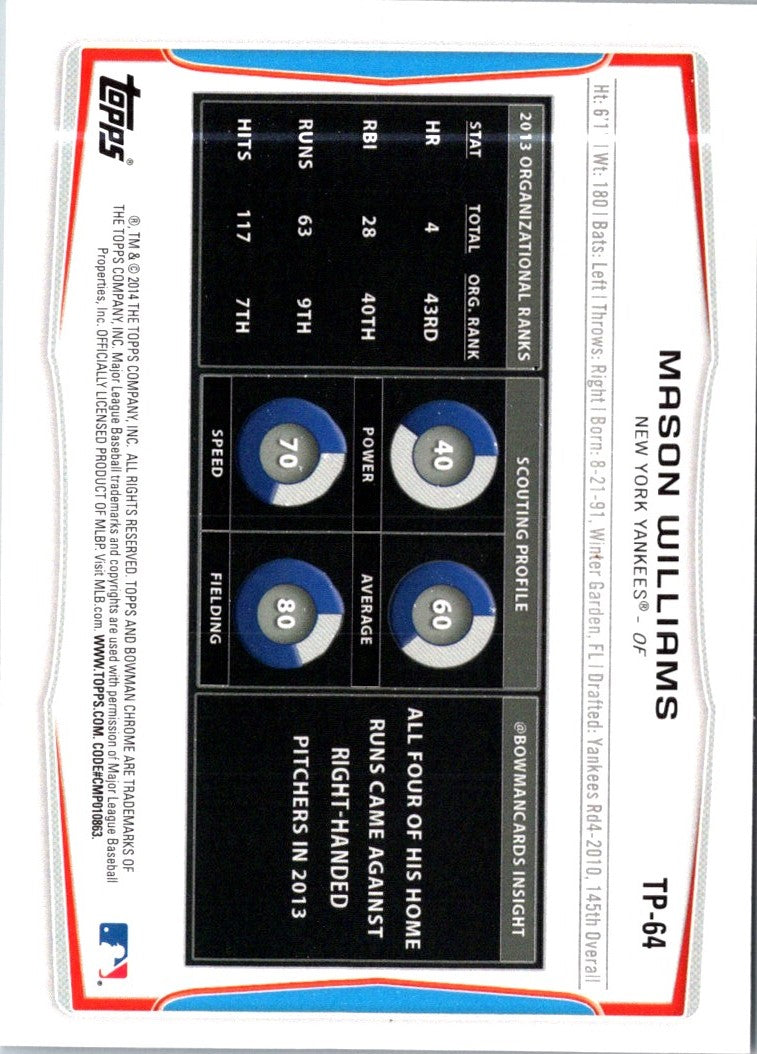 2014 Bowman Draft Picks & Prospects Top Mason Williams