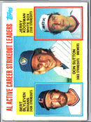 1984 Topps AL Active Career Strikeout Leaders - Don Sutton/Bert Blyleven/Jerry Koosman ACL
