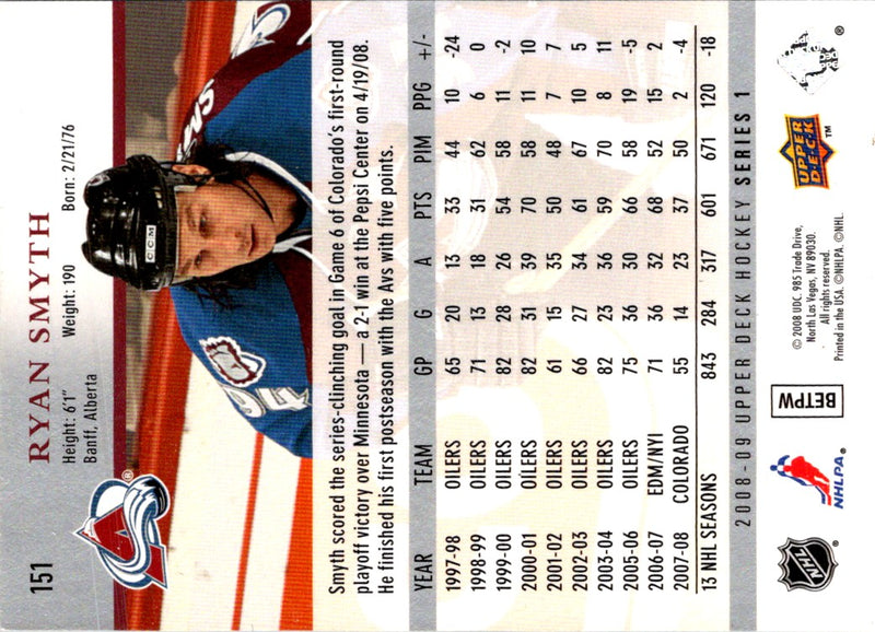 2008 Upper Deck Ryan Smyth