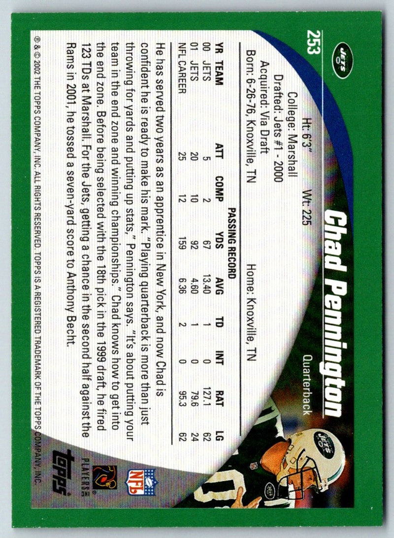 2002 Topps Chad Pennington