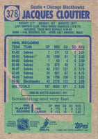 1990 Topps Jacques Cloutier #378 Rookie