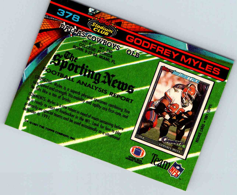 1991 Topps Stadium Club Football Godfrey Myles