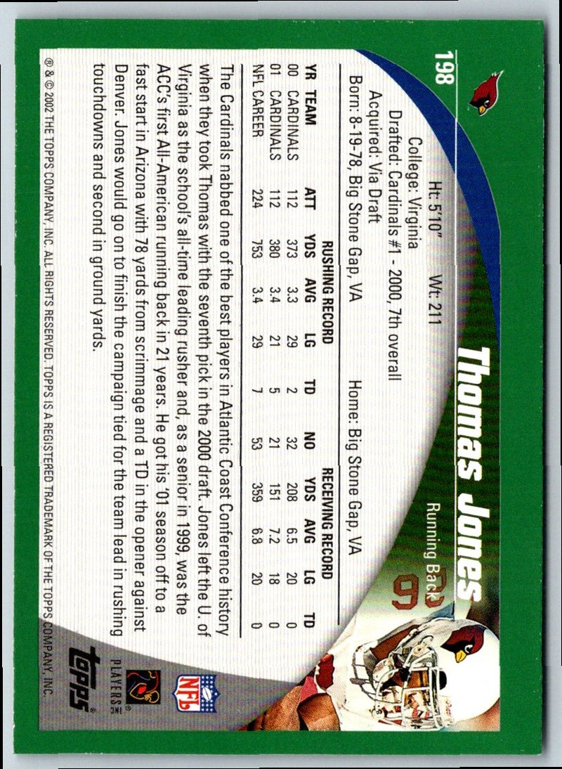 2002 Topps Thomas Jones