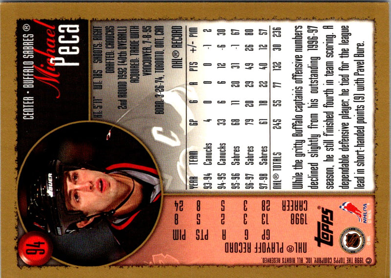 1998 Topps Michael Peca