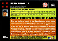 2007 Topps Sean Henn #642 Rookie